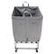 Steele Canvas Basket 6 BU Elevated Truck Grey Vinyl w/Grey Vinyl - 2in Stem Casters 92E6VGRYVGRYM2S - alternate 2
